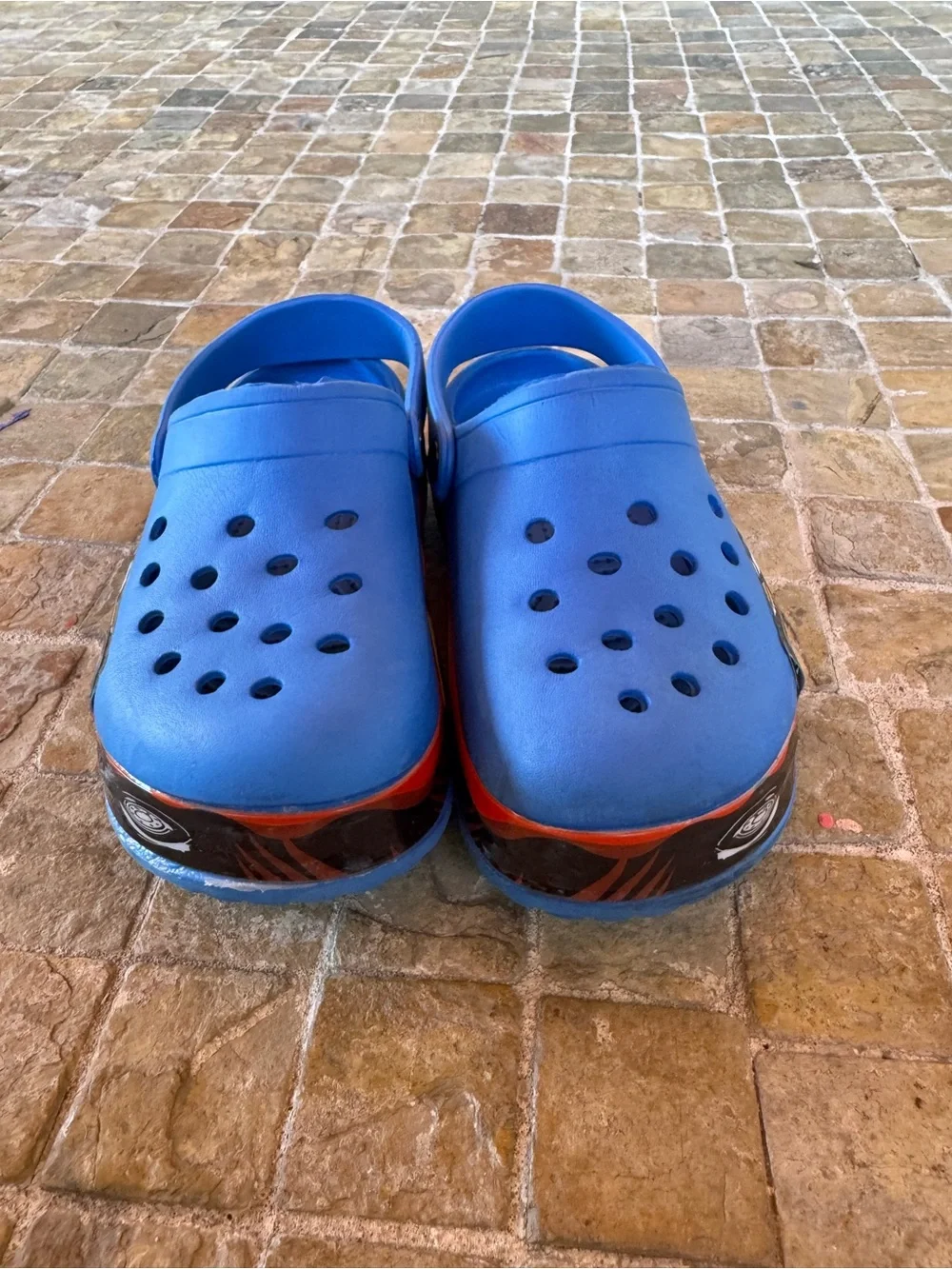 Kids Blue Slip-On Clogs with light